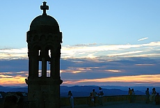 Sunset at amusement park Tibidabo