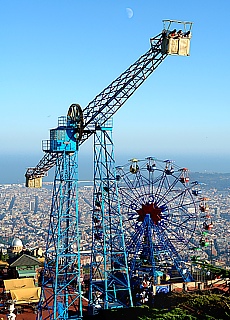 Ferris wheel in amusement park Tibidabo