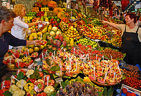 Delicious fruit at Mercat de la Boqueria