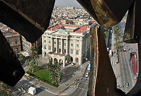 View out of Columbus Monument de Colom