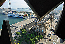 View out of Columbus Monument de Colom