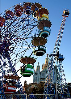 Ferris wheel in amusement park Tibidabo