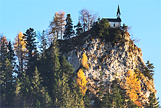 Riederstein Chapel over lake Tegernsee