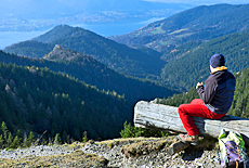 View to lake Tegernsee from Baumgartenschneid summit