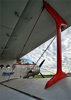 Old Russian Biplane Antonow in the Airbase works Schleissheim