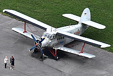 Biplane Antonow in the Airbase upper Schleissheim