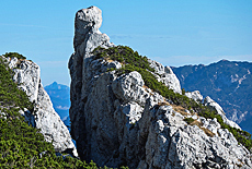 Bizarre Felsformation beim Bergwandern zum Hochstaufen