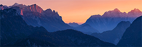 Sonnenuntergang auf dem Hochstaufen