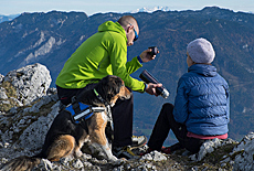 Rast auf dem Hochstaufen Gipfel