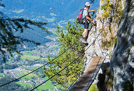 Hngebrcke am Schtzensteig des Kleinen Jenner