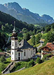 Wallfahrtskirche Maria Gern vor dem Untersberg