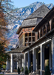 Gradierwand und Hochstaufen in Bad Reichenhall