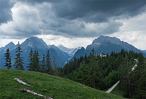 Panoramablick vom Toten Mann zum Hirschkaser in der Ramsau