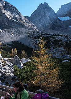 Reste des Blaueis Gletscher in der Ramsau