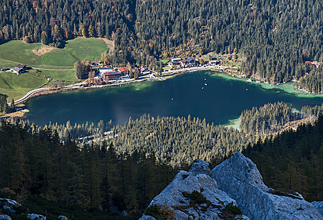 Blick von der Blaueis Htte hinunter zum Hintersee