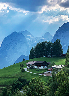 Blick vom Zipfl Wirt in die Ramsau