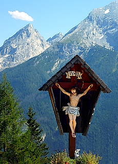Panoramic view from Hirsch Kaser into the Ramsau