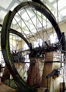 Machine hall of the old salt mines in Bad Reichenhall