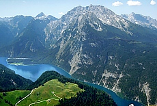 View from Jenner mountain down to the Koenigssee