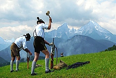 Bavaria Saluting Shooters on Lockstein hill
