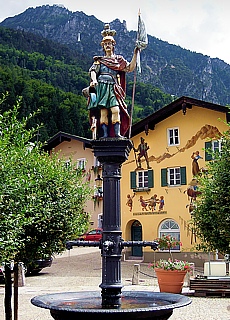 Floriani Square in Sebastian district of Bad Reichenhall