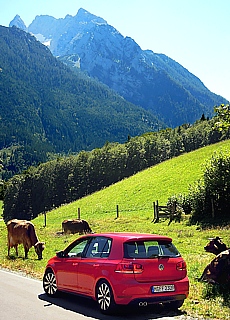 VW Golf GTD Fahrspass in der Ramsau