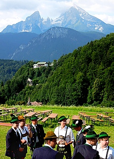 View from Lockstein hill towards Watzmann mountain