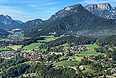 City of Berchtesgaden from a bird's eye view