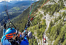 Paragliding Start am Jenner Schtzenklettersteig