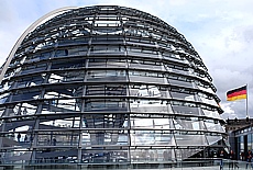 Glass dome of the German Reichstag in Berlin