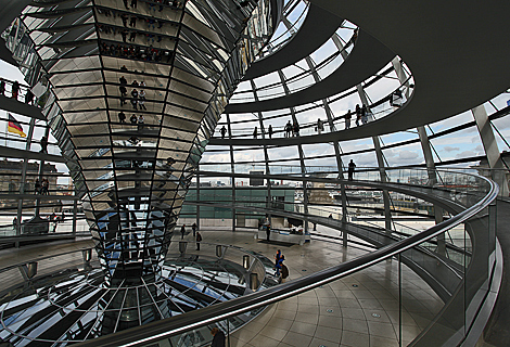 Wendelaufgang zur Reichstagskuppel in Berlin