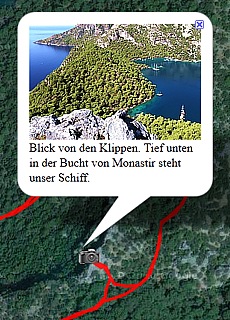 GPS Track Wanderung zu den Klippen in der Bucht von Monastir