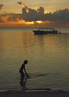 Sunset in Matira Point