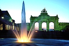 Water fountain at Jubelpark in Brussels