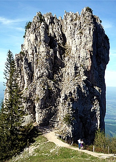 Markante Felsformation an der Kampenwand