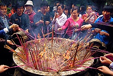 Incense sticks Opfergaben im Shaolin Monastery