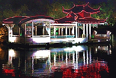 Teahouse Barke in the lake of Guilin
