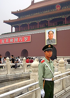 Mao is everywhere on the Tiananmen Square