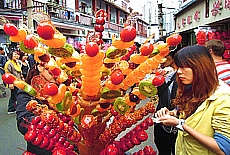 Zuckerspiee in der Altstadt von Shanghai