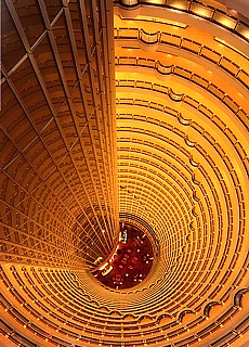 skyscraper staircase in Shanghai