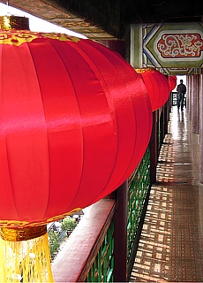 Chinese Lampions in the Drumtower at Xian