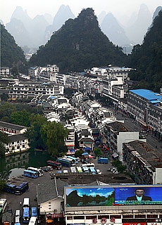Mass tourism in Yangshuo