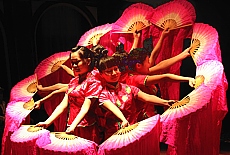 Chinese dance performance during Yangtze cruise