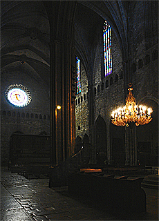 Dark gothic Cathedral in Girona