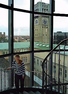 On top of clock tower at German Museum