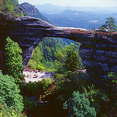 Prebisch gate on Czech Elbsandstone Mountains