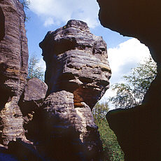 Rock formation in Elbe Sandstone Mountains