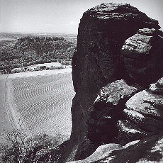 Lilienstein with Castle Koenigstein