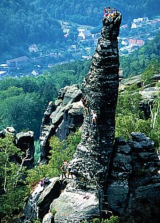 Climbing in the Schrammstones