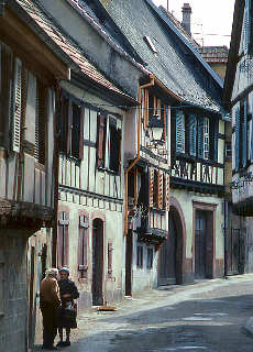 Lonely Village Ribeauville in Alsace